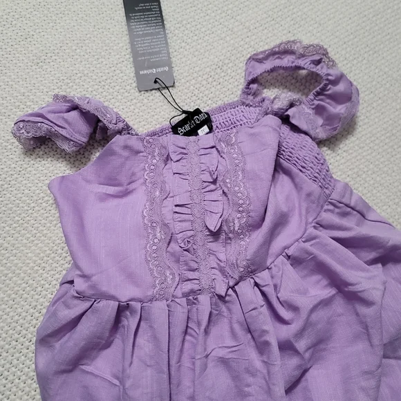 Scarlet Darkness Light Purple Off-Shoulder Victoran Style Dress Size 7Y‎ - Picture 9 of 11